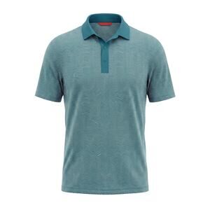 Redvanly Mens L Preppy Old Money Athleisure Resortwear Chevron Golf Polo Shirt